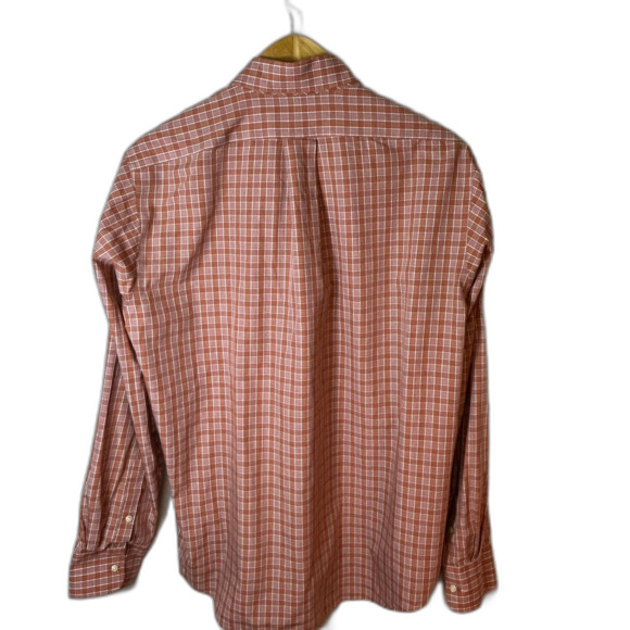 Vintage Marshall Fields Terracotta Check LS Button-Down Shirt Size 16.5 36-37 - Picture 3 of 10